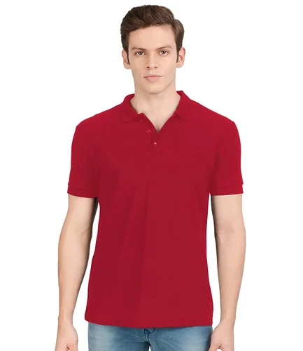 Cotton Plain Men's Regular Fit Polo T-Shirt